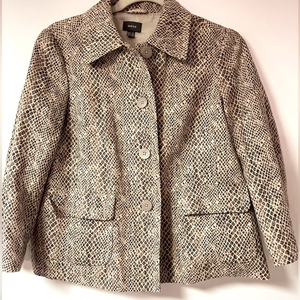 Mexx snakeskin print blazer Jacket size 6‎